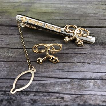 木章徽領夾、領針組(3顆)