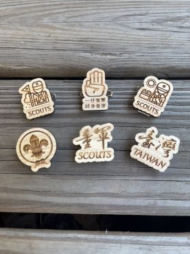 木質胸章夾-多款