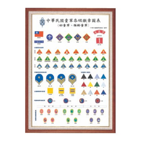 稚齡、幼童軍徽章圖表